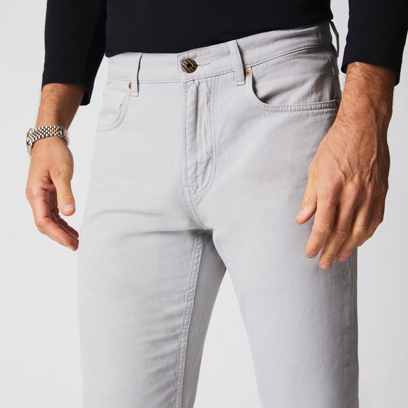 Billy Reid Cotton Linen 5 Pocket Pant in Quarry - Picture 3 of 14
